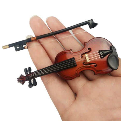 White Elephant Gift Idea Miniature Handheld Violin
