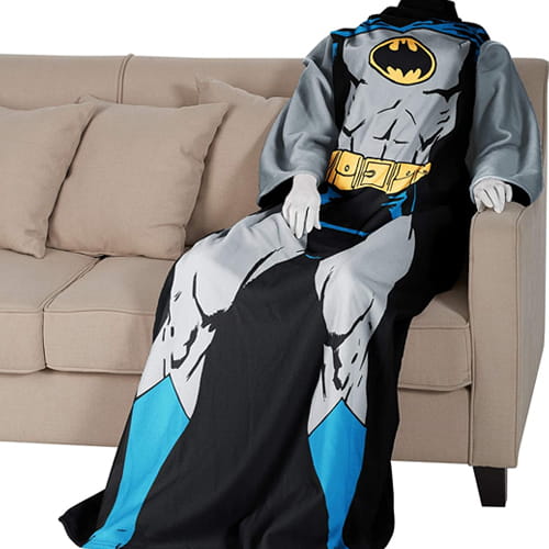 White Elephant Gift Idea Batman Throw Blanket with Sleeves