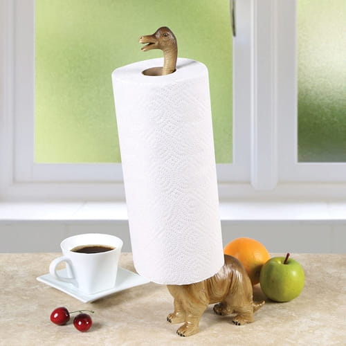 White Elephant Gift Idea Brontosaurus Paper Towel Holder