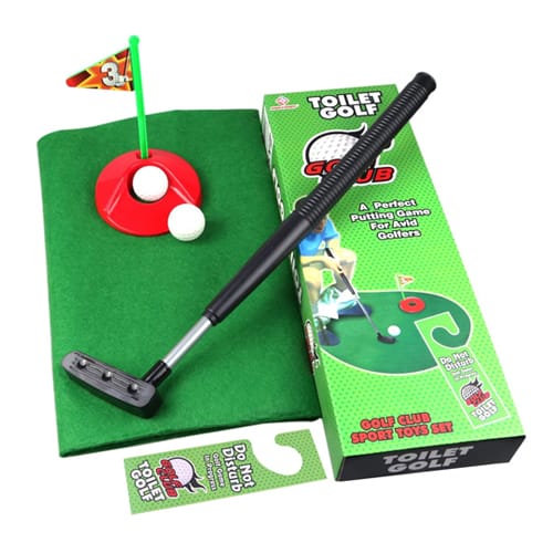 White Elephant Gift Idea Toilet Golf Game