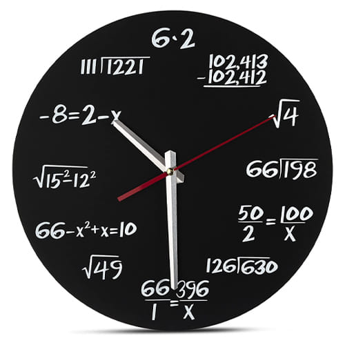 Gift Ideas for Professors Math Wall Clock