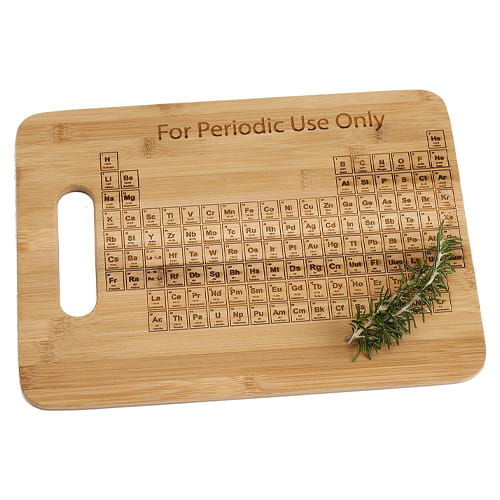 Gift Ideas for Professors Periodic Table Cutting Board
