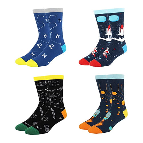 Space Themed Crew Socks