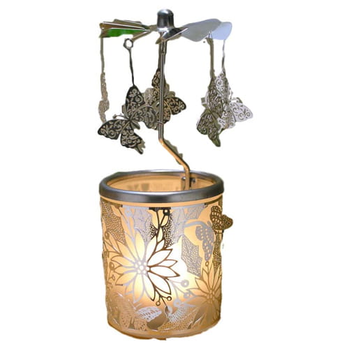 Gifts for Butterfly Lovers Spinning Butterfly Candle Holder