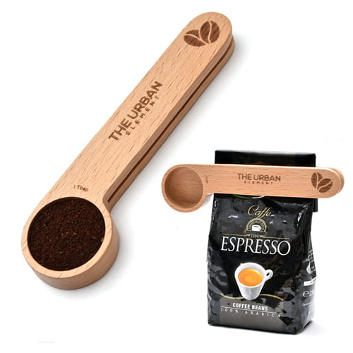 Wooden Scoop and Bag Clip