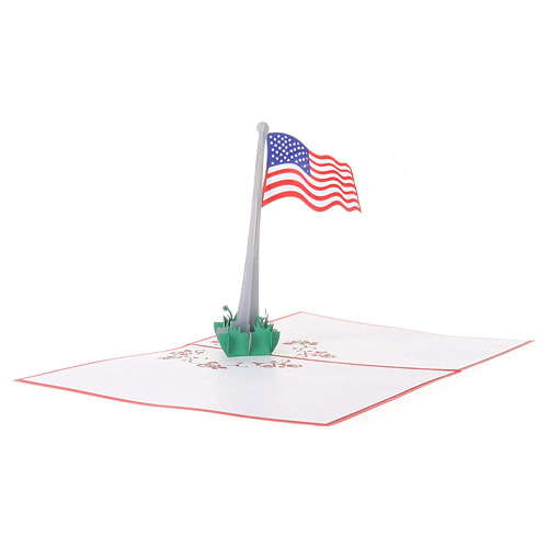 American Flag Pop-Up Card