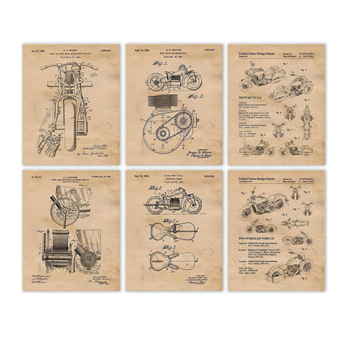 Indian Motorcycle Patent Prints